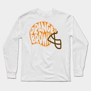 Orange And Brown Helmet Long Sleeve T-Shirt